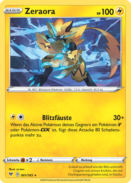 Bestelle Jetzt Zeraora Farbenschock Rare Reverse Holo