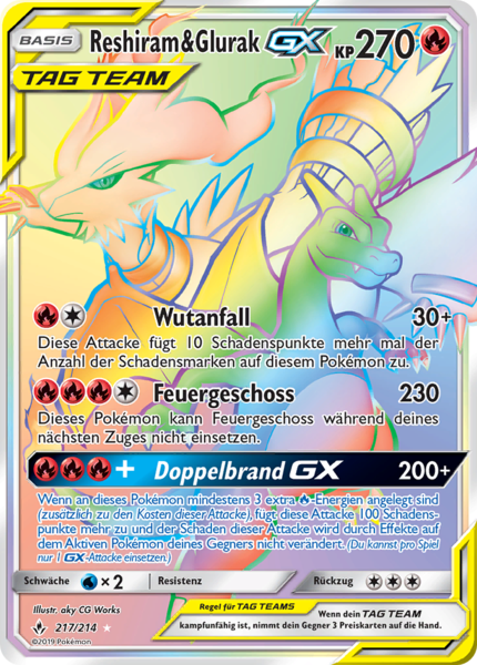 Bestelle Jetzt Reshiram Glurak Gx Kr Fte Im Einklang