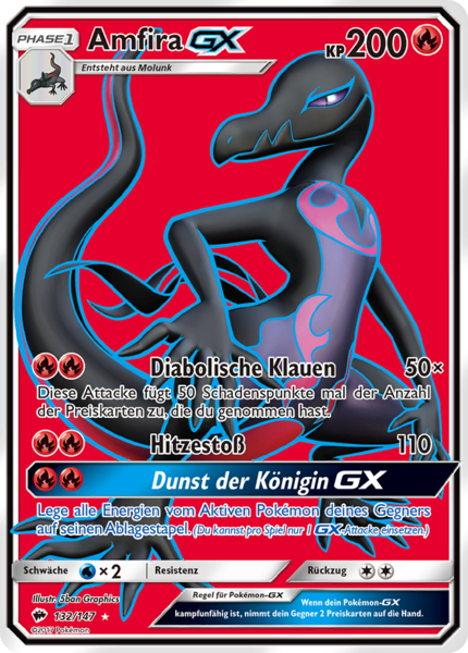 Nacht in Flammen - Amfira GX - 132/147 - Ultra Rare - Full Art