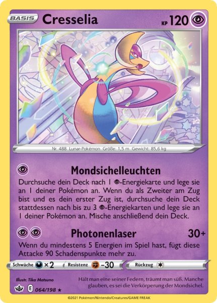 Schaurige Herrschaft - 064/198 - Cresselia - Rare - Reverse Holo