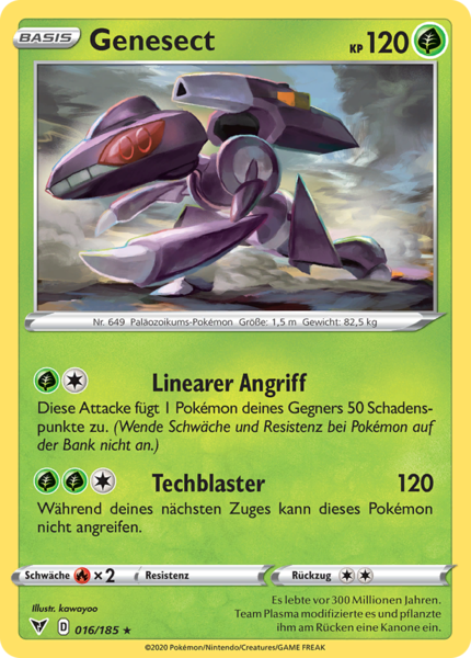Farbenschock - 016/185 - Genesect - Rare - Reverse Holo