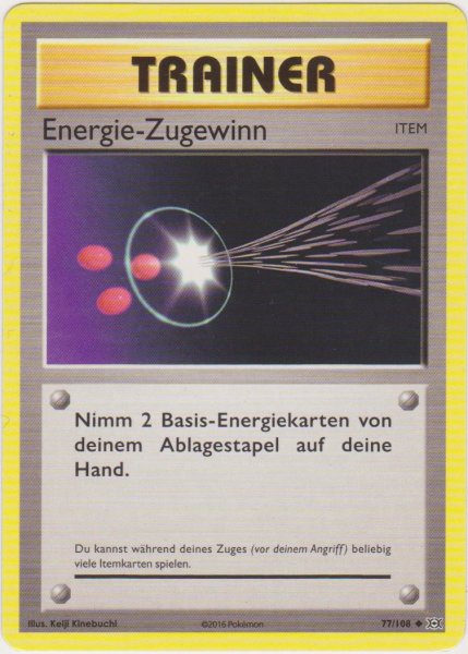 Evolution - 077/108 - Energie-Zugewinn - Uncommon - Reverse Holo