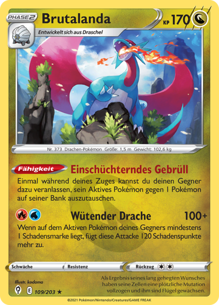 Drachenwandel - 109/203 - Brutalanda  - Rare - Reverse Holo