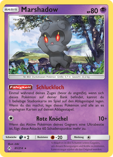 Kräfte im Einklang - 81/214 - Marshadow - Rare - Reverse Holo