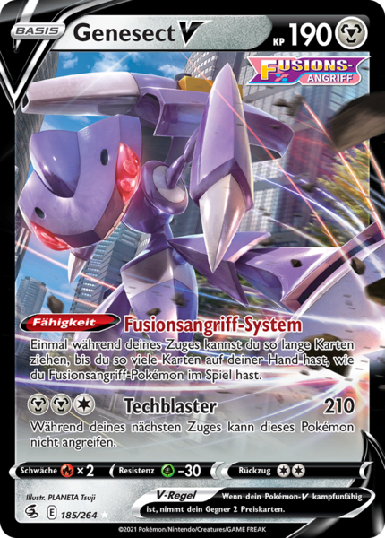 Fusionsangriff - 185/264 - Genesect V - Ultra Rare
