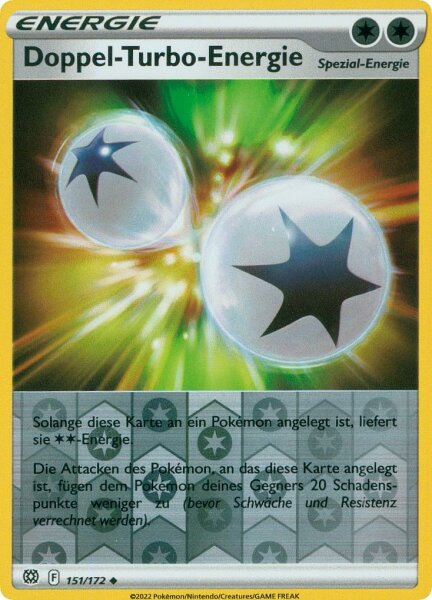 Strahlende Sterne - 151/172 - Doppel-Turbo-Energie - Uncommon - Reverse Holo