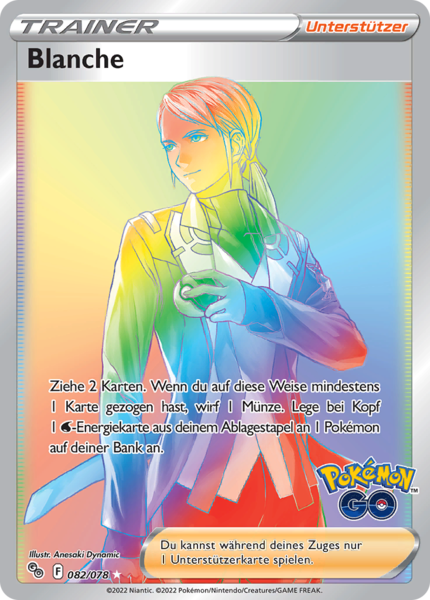 Blanche - 082/078 - Pokemon GO - Secret Rare - Rainbow