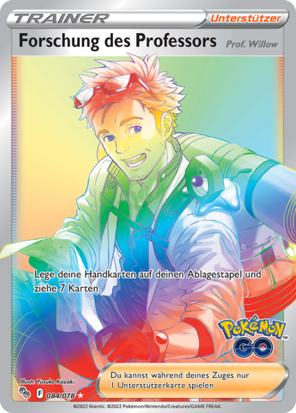 Pokemon GO - 084/078 - Forschung des Professors - Secret Rare - Rainbow