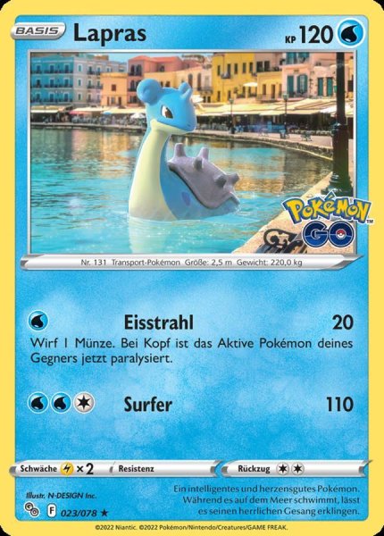 Pokemon GO - 023/078 - Lapras - Holo Rare