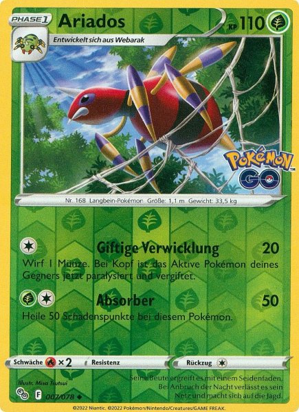 Pokemon GO - 007/078 - Ariados - Uncommon - Reverse Holo