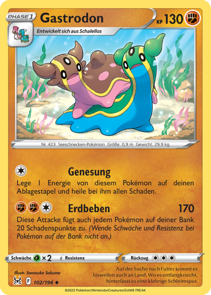 Verlorener Ursprung - 102/196 - Gastrodon - Uncommon