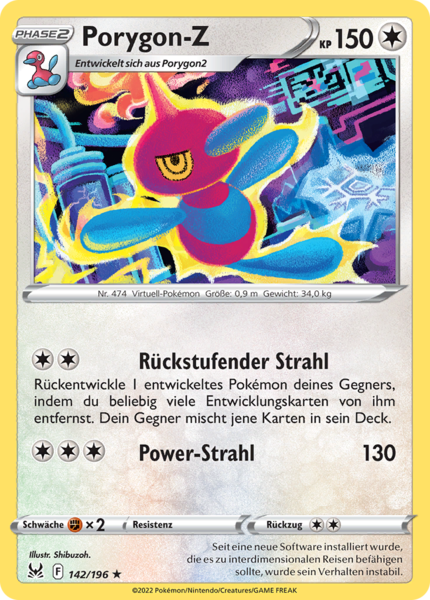 Verlorener Ursprung - 142/196 - Porygon-Z - Rare