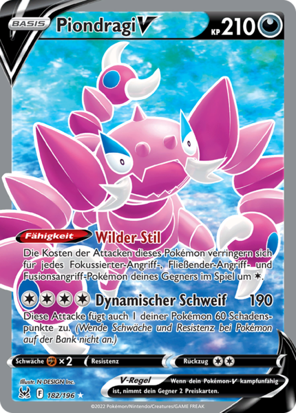 Verlorener Ursprung - 182/196 - Piondragi V - Ultra Rare - Full Art