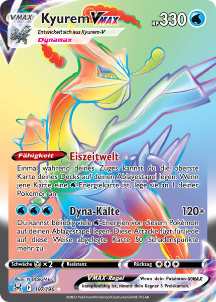 Verlorener Ursprung - 197/196 - Kyurem VMAX - Secret Rare - Rainbow