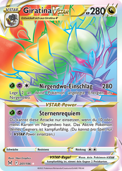 Verlorener Ursprung - 201/196 - Giratina VSTAR - Secret Rare - Rainbow