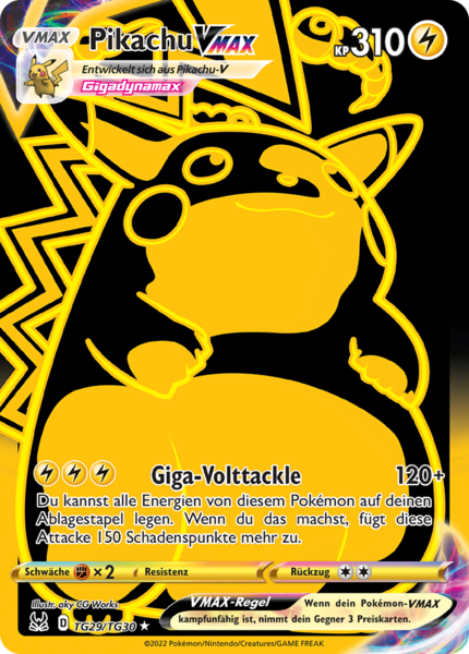 Verlorener Ursprung - TG29/TG30 - Pikachu VMAX - Secret Rare - Trainergalerie