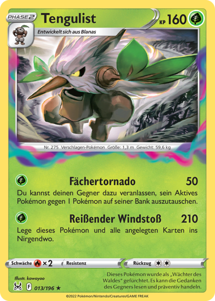 Verlorener Ursprung - 013/196 - Tengulist - Rare - Reverse Holo