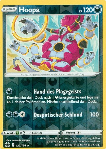 Verlorener Ursprung - 122/196 - Hoopa - Rare - Reverse Holo