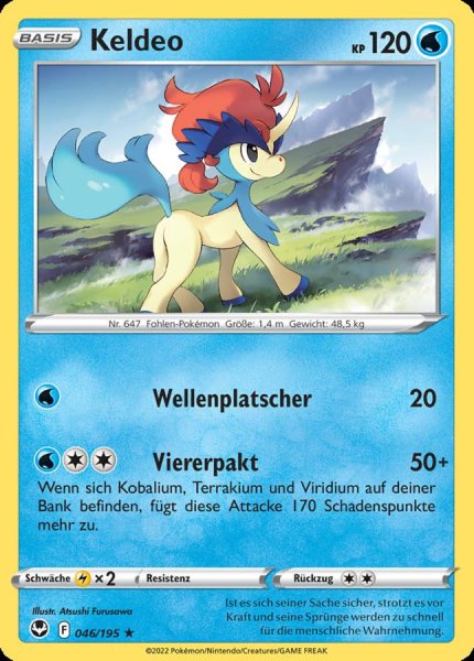 Silberne Sturmwinde - 046/195 - Keldeo - Rare