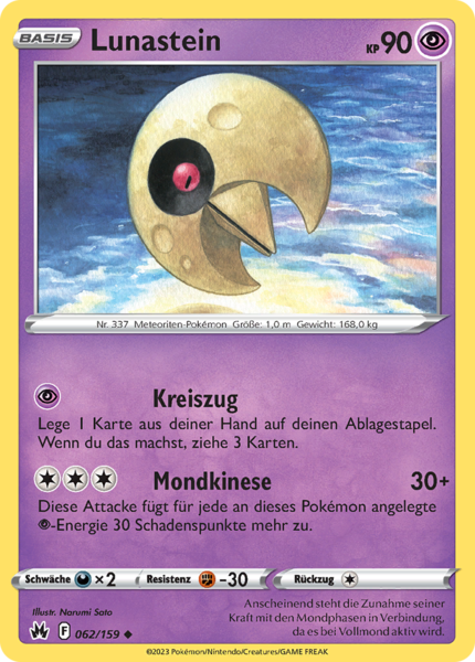 Zenit der Könige - 062/159 - Lunastein - Uncommon - Reverse Holo