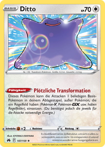 Zenit der Könige - 107/159 - Ditto  - Rare Reverse Holo