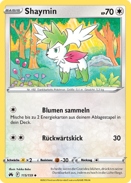 Zenit der Könige - 115/159 - Shaymin - Uncommon - Reverse Holo