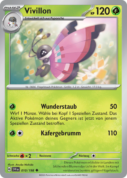 Karmesin & Purpur - 010/198 - Vivillon - Uncommon