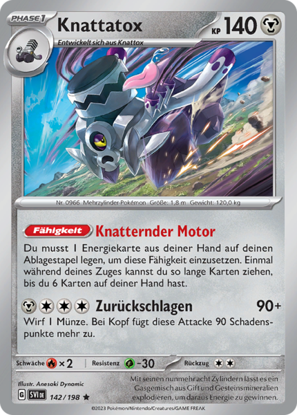 Karmesin & Purpur - 142/198 - Knattatox - Reverse Holo