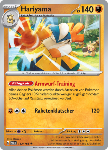 Entwicklungen in Paldea - 113/193 - Hariyama - Holo Rare