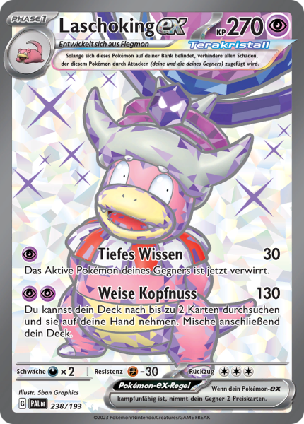 Entwicklungen in Paldea - 238/193 - Laschoking EX - Ultra Rare - Full Art