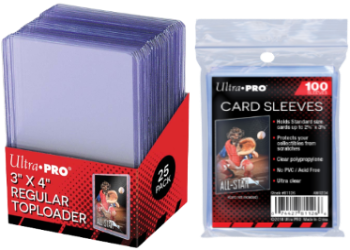 Ultra PRO - Regular Toploader - 3" x 4" & Standard Soft Card Sleeves - Bundle