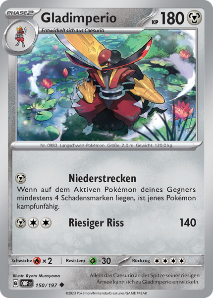 Obsidianflammen - 150/197 - Gladimperio - Uncommon - Reverse Holo