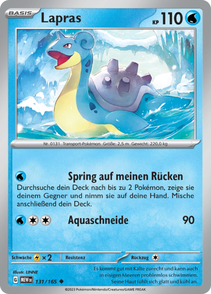 Lapras - 131/165 - 151 - Uncommon