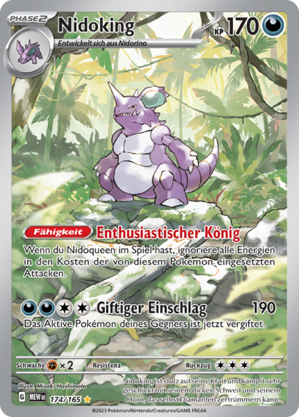 Nidoking - 174/165 - 151 - Illustration Rare