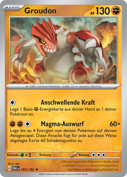 Paradoxrift - 093/182 - Groudon - Holo Rare