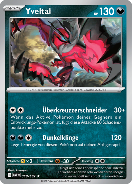 Paradoxrift - 118/182 - Yveltal - Holo Rare