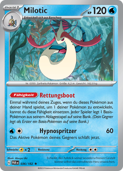 Paradoxrift - 036/182 - Milotic - Rare - Reverse Holo