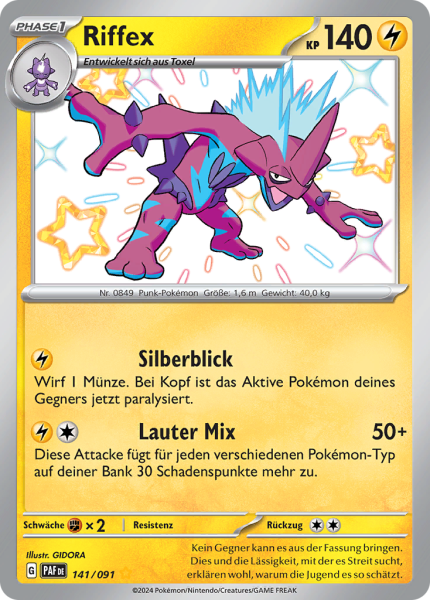 Paldeas Schicksale - 141/91 - Riffex - Shiny Rare