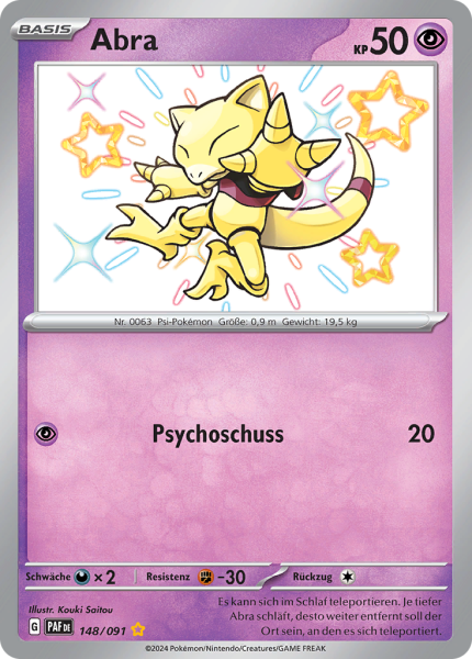 Paldeas Schicksale - 148/91 - Abra - Shiny Rare