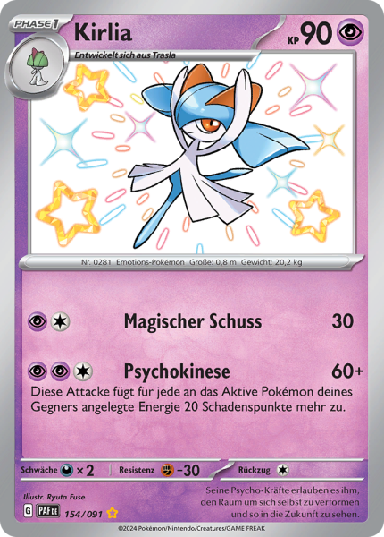 Paldeas Schicksale - 154/91 - Kirlia - Shiny Rare