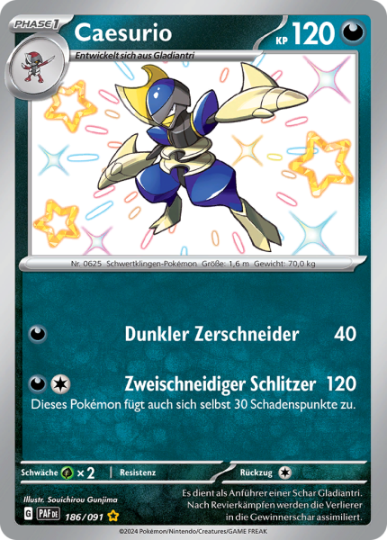 Paldeas Schicksale - 186/91 - Caesurio - Shiny Rare