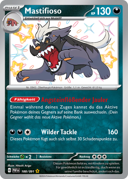 Paldeas Schicksale - 188/91 - Mastifioso - Shiny Rare