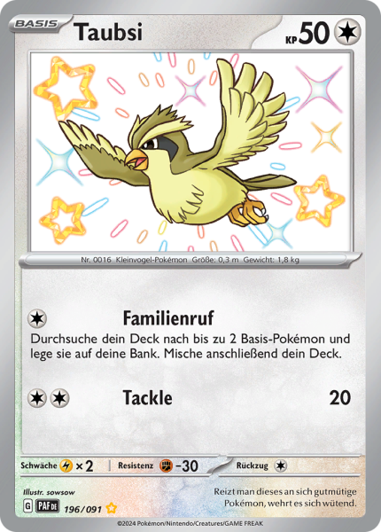 Paldeas Schicksale - 196/91 - Taubsi - Shiny Rare