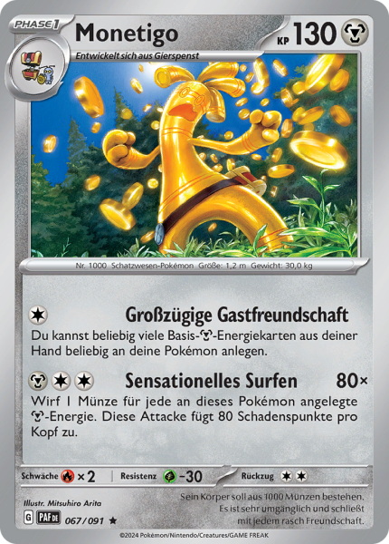 Paldeas Schicksale - 067/91 - Monetigo - Holo Rare