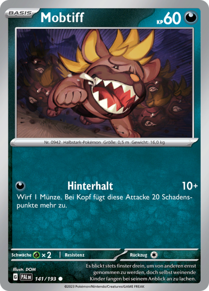 Paldeas Schicksale - 062/91 - Mobtiff - Common - Reverse Holo