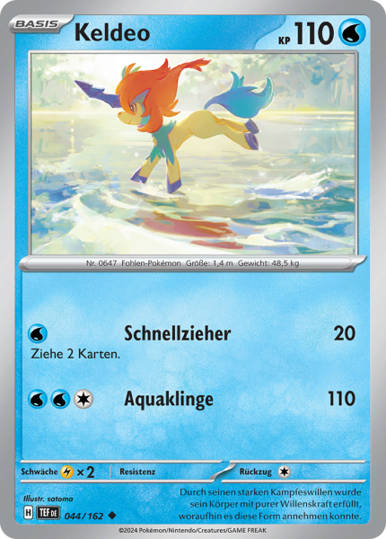 Gewalten der Zeit - 044/162 - Keldeo  - Uncommon - Reverse Holo