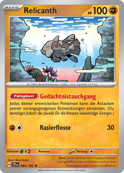 Gewalten der Zeit - 084/162 - Relicanth  - Rare - Reverse Holo