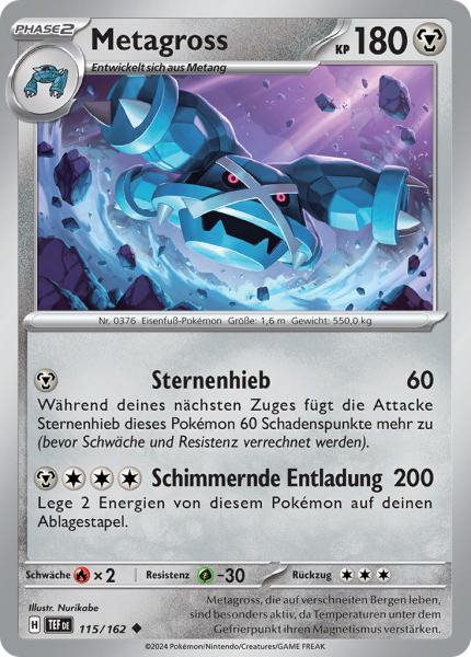 Gewalten der Zeit - 115/162 - Metagross  - Uncommon - Reverse Holo