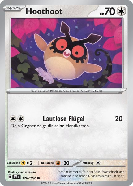 Gewalten der Zeit - 126/162 - Hoothoot  - Common - Reverse Holo