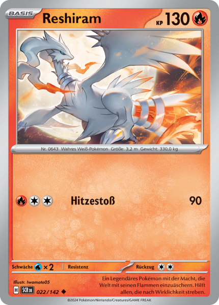 Stellarkrone - 022/142 - Reshiram - Uncommon